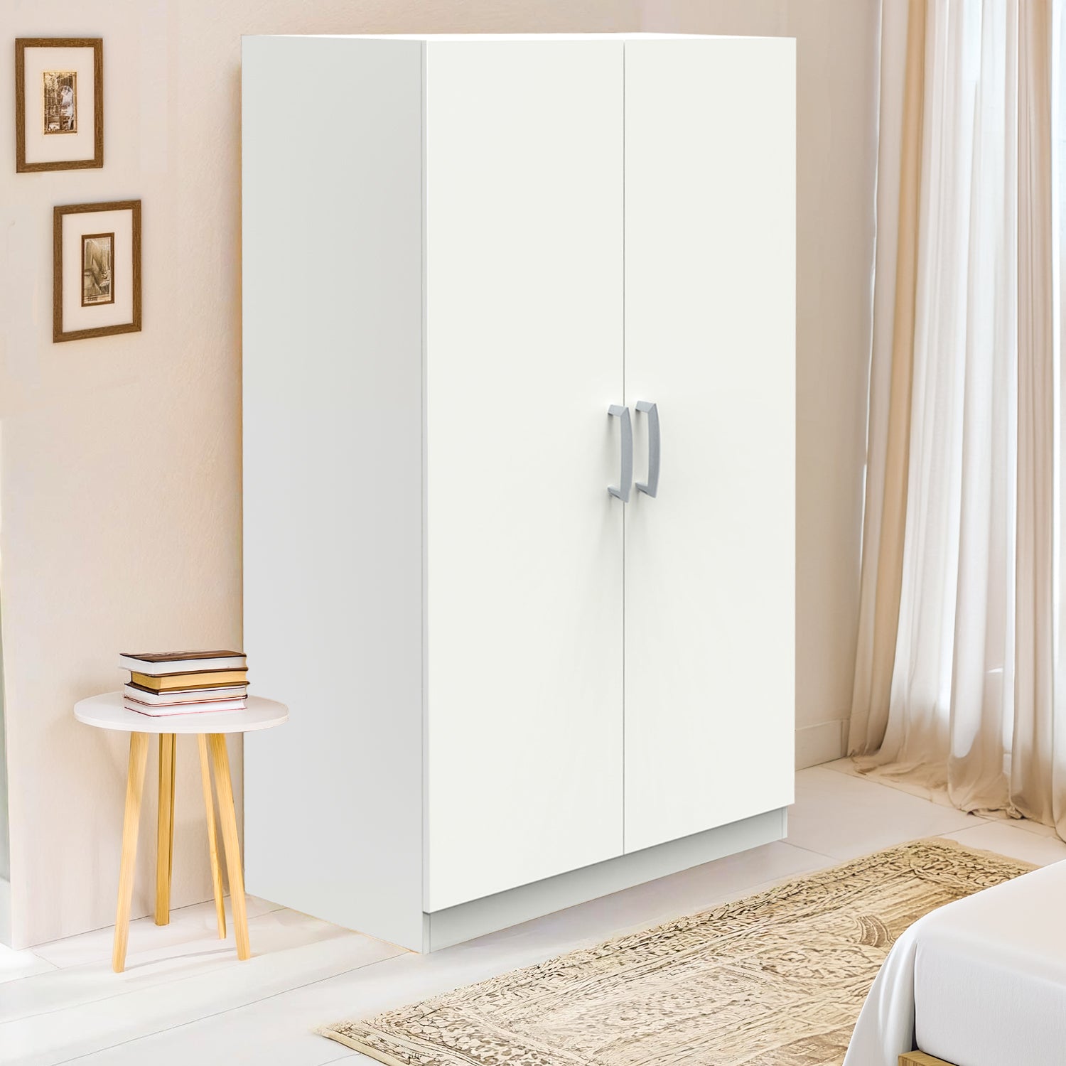 Ultrafresh Closette Double Door Wardobe 900 White Wardrobe