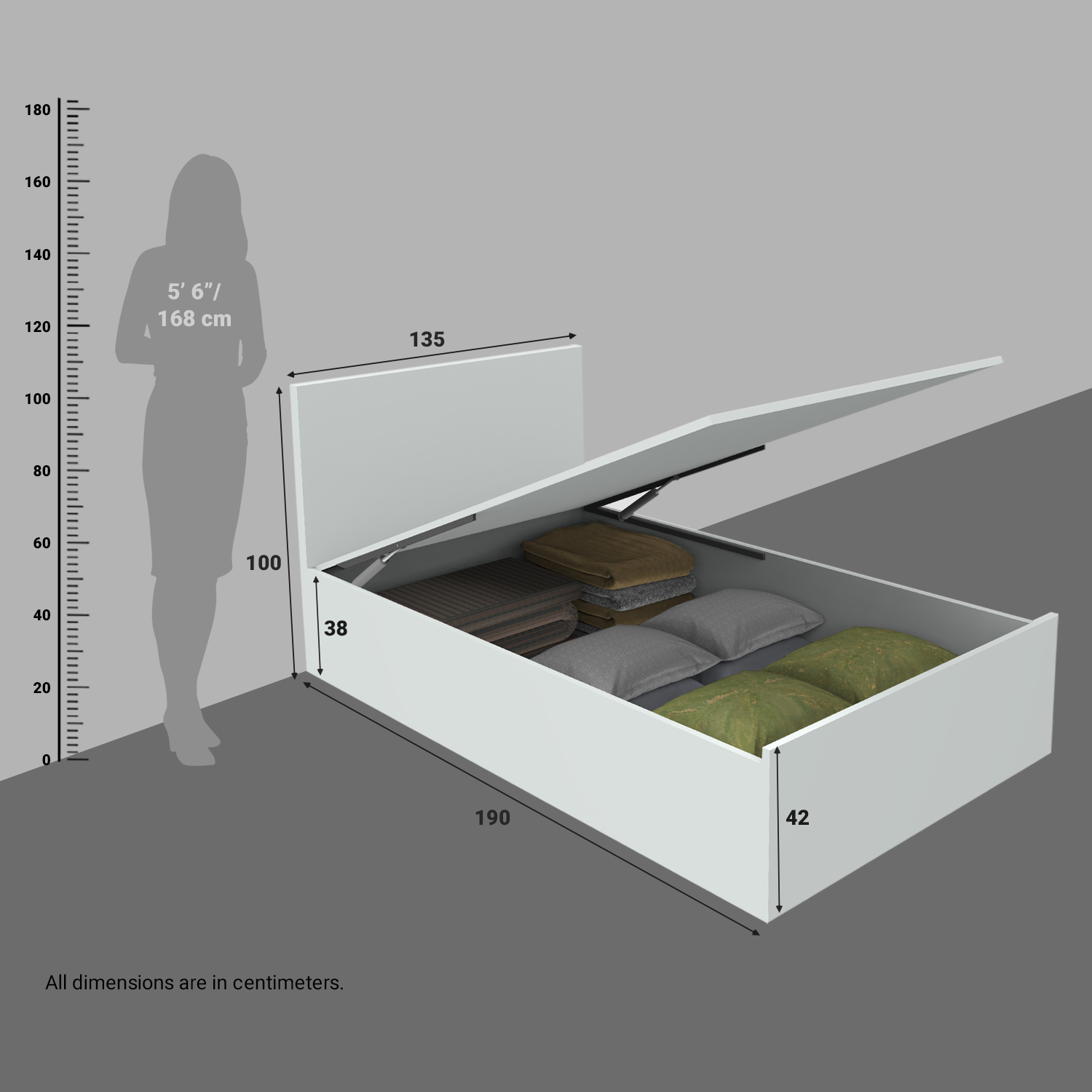 Ultrafresh Premium Engineered Wood Double Bed With Hydraulic Storage With 1-Year Warranty, Free Installation