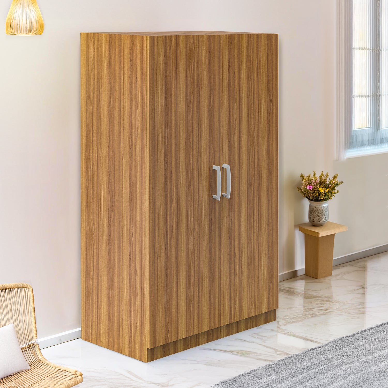 Ultrafresh Brie Double Door Wardobe 900 Wooden Wardrobe