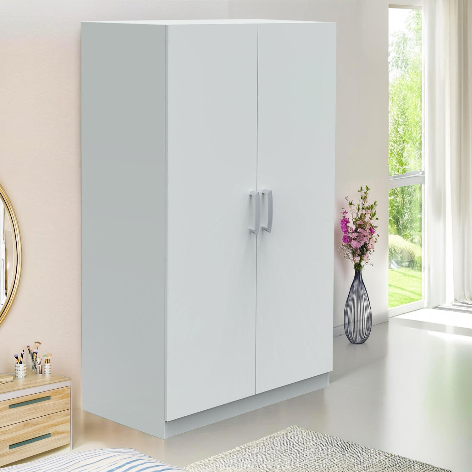 Ultrafresh Imperial Double Door Wardobe 900 Grey Finish