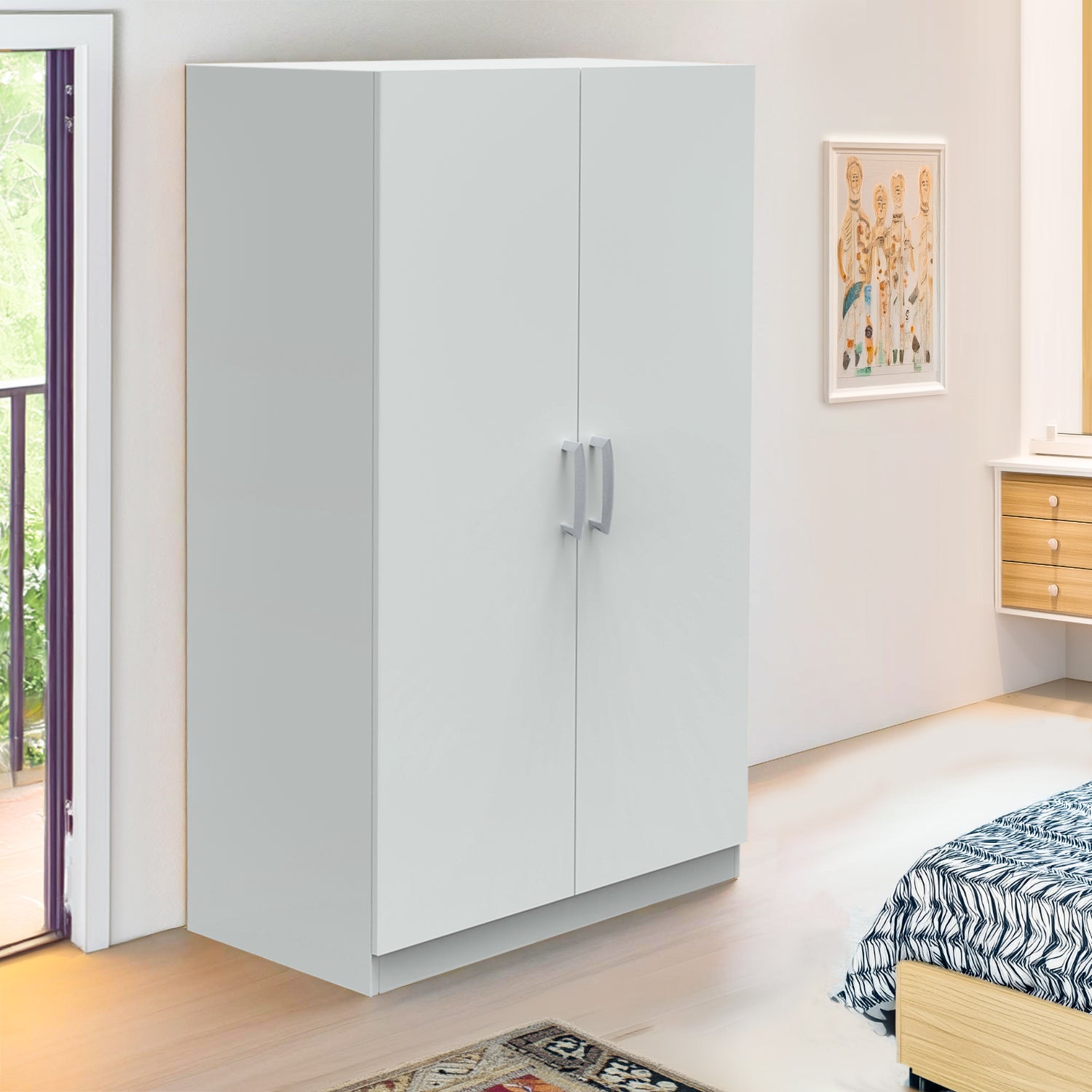 Ultrafresh Kimaya Double Door Wardobe 1200 Grey Finish