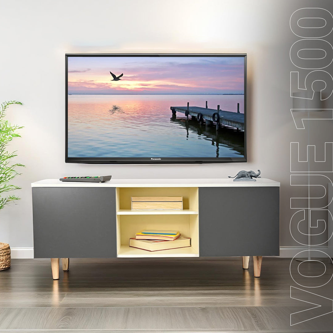 Vogue 1500 Tv Stand - Engineered Wood Tv Cabinet For Living Room