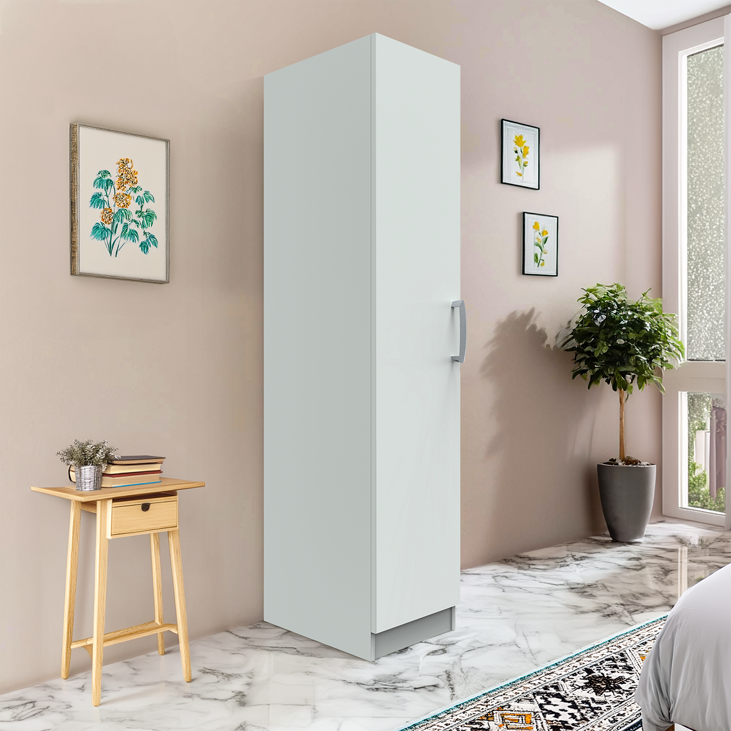 Ultrafresh Elise Single Door Wardobe 600 Grey Finish