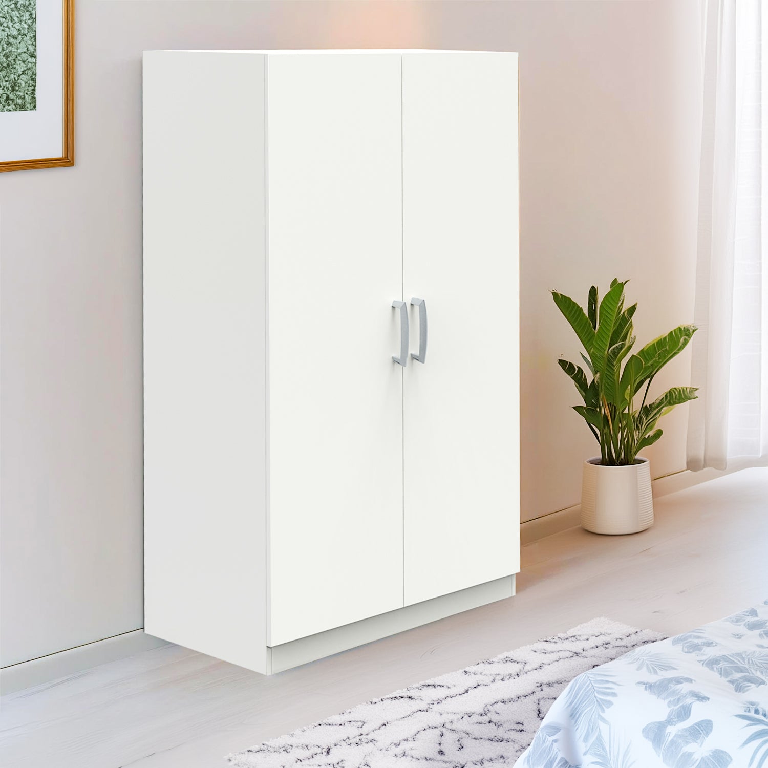 Ultrafresh Ahalya Double Door Wardobe 900 White Wardrobe